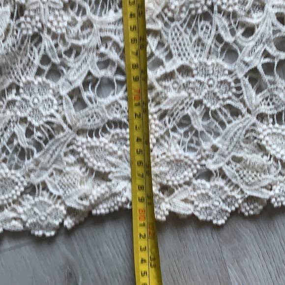Adiva cream crochet skirt size m NWT bohemian Victorian vintage style beach - Picture 5 of 11